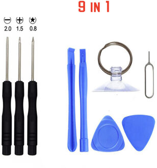 9 In 1 Reparatie Pry Kit Opening Tools Met 5 Point Star/Y Schroevendraaier Voor iPhone iPhone 7 iPod touch Android Mobiel Mobiele