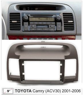 9-Inch 2Din Autoradio Dashboard Stereo Panel Voor Montage Auto Panel Dual Din Cd Dvd Frame Voor Toyota camry 5 2001-2006