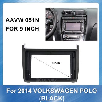9 Inch 2din Autoradio Frame Voor Volkswagen Polo Auto Stereo Panel Auto Monteren Dvd Frame Auto Multimedia Fascia