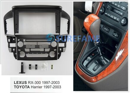 9 Inch Auto Fascia Radio Panel Voor Lexus RX300/Toyota Harrier 1997-2003 Dash Kit Installeren Facia Console bezel 9 Inch Trim Plate