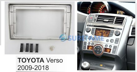 9 Inch Auto Fascia Radio Panel Voor Toyota Verso Dash Kit Installeren Facia Console Bezel Adapter 9 inch Plaat Trim Cover