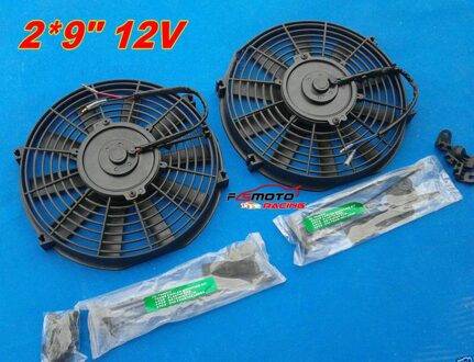 9 ''Inch Fan * 2 Stuks Pak Voor Auto Radiator