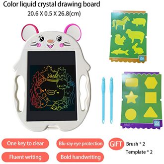 9 Inch Lcd Schrijven Tablet Peuter Doodle Tekentafel Uitwisbare Herbruikbare Elektronische Tekening Pads Educatief Voor Kinderen wit