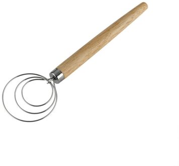 9 Inch Rvs Deense Deeg Garde Met Houten Handvat Draagbare Keuken Bakken Tool RERI889