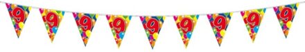 9 jaar slinger ballonnen - 10 meter Multikleur