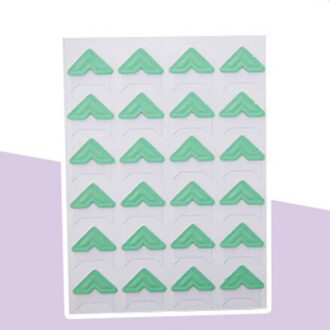 9 Kleur Cartoon Leuke Foto Hoek Stickers Voor Diy Kindje Fotoalbum Of Scrapbook Album 24Pcs/vel groen