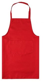 9-Kleur Effen Kleur Schort Chef Butcher Keuken Koken Schort Amerikaanse Koken Benodigdheden Keuken Accessoires rood