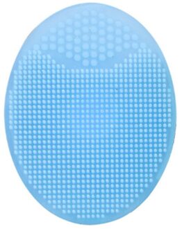 9 Kleur Silicone Cleaning Pad Wassen Gezicht Gezichts Exfoliërende Borstel Spa Skin Scrub Cleanser Gezicht Reiniging Tools-1PCS Blauw