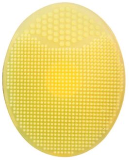 9 Kleur Silicone Cleaning Pad Wassen Gezicht Gezichts Exfoliërende Borstel Spa Skin Scrub Cleanser Gezicht Reiniging Tools-1PCS geel