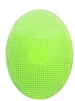 9 Kleur Silicone Cleaning Pad Wassen Gezicht Gezichts Exfoliërende Borstel Spa Skin Scrub Cleanser Gezicht Reiniging Tools-1PCS groen