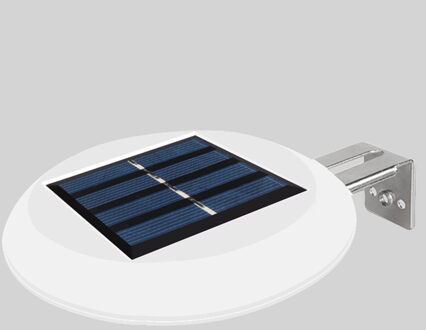 9 LEDs Gutter Fence Solar Lamp Aangedreven Waterdichte Night Outdoor Thuis Tuin Ronde Grille Licht Sink Wall Mount Pathway Yard wit