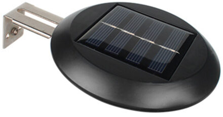 9 LEDs Gutter Fence Solar Lamp Aangedreven Waterdichte Night Outdoor Thuis Tuin Ronde Grille Licht Sink Wall Mount Pathway Yard zwart