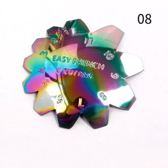 9 Maten Eenvoudige Franse Glimlach Cut V Lijn Amandel Vorm Tips Edge Trimmer Nail Cutter Diy Franse Nail Template Gereedschap 08