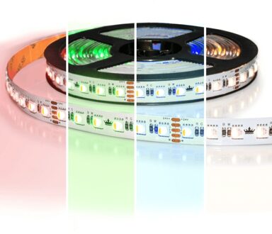 9 meter RGBW led strip pro met 96 leds per meter - multicolor en helder wit - losse strip
