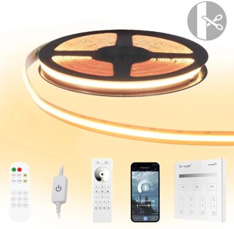 9 meter warm wit led strip cob met 600 leds per meter - complete set