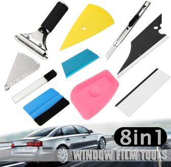 9 Pcs autoruit reparatie tool Set Vinyl Auto Film Wrap Tool Kit universele voor Auto Fiber Glas window Tint Tool Schrapers