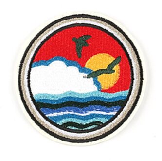 9 Pcs Doek Patch Circulaire Badge Borduren Patch Jas Decoratief Naaien Diy K3NF