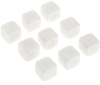 9 Pcs Herbruikbare Natuurlijke Whisky Stenen Ijsblokje Whisky Steen Whisky Rock Koeler Bruiloft Gunst Wijn Drankjes Koeler Keuken Gereedschap wit