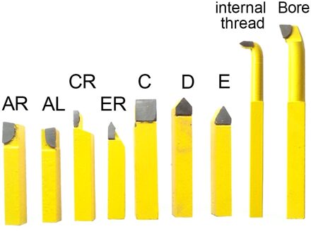 9 pcs Legering Carbide Gesoldeerde Getipt Draaibank Gereedschap Set 8*8mm Schacht Draaien Frezen Tool Lassen Cutter bit Voor Metalen