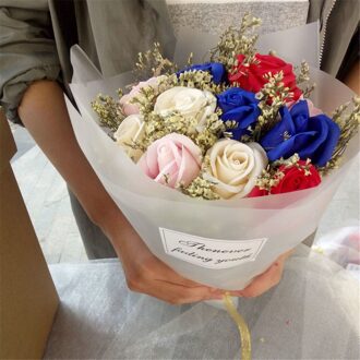 9 Pcs Zeep Bloemen Hand Made Rose Koreaanse Pakket Boeket Bloemen Romantische En Creatieve De beste