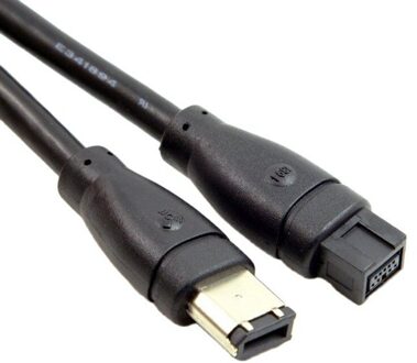 9 Pin/6 Pin Beta Firewire 800 1394 Firewire 400 9-6 Kabel Ieee 1394B 1.8M 6FT 180Cm Zwart 3M 5M