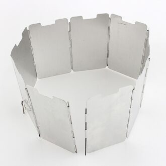 9 Platen Wind Shield Schermen Opvouwbare Outdoor Camping Koken Fornuis Gasfornuis Voorruit Wind Screen