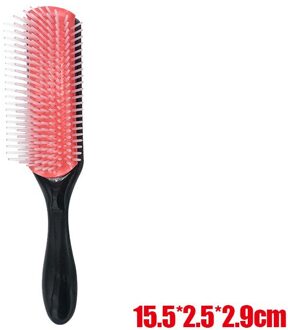 9-Rijen Detangling Hair Brush Denman Ontklitter Haarborstel Scalp Massager Rechte Krullend Nat Haar Kam