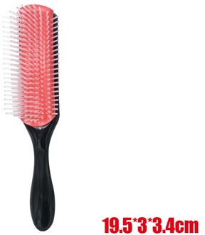 9-Rijen Detangling Hair Brush Denman Ontklitter Haarborstel Scalp Massager Rechte Krullend Nat Haar Kam