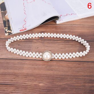 9 Stijlen Elegante Taille Bloem Elastische Ketting Gesp Vrouwen Parel Kristal Riem Vrouwelijke Meisjes Jurk Crystal Strap Tailleband 6