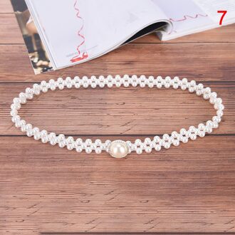 9 Stijlen Elegante Taille Bloem Elastische Ketting Gesp Vrouwen Parel Kristal Riem Vrouwelijke Meisjes Jurk Crystal Strap Tailleband 7