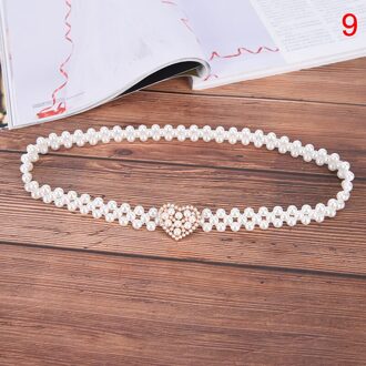 9 Stijlen Elegante Taille Bloem Elastische Ketting Gesp Vrouwen Parel Kristal Riem Vrouwelijke Meisjes Jurk Crystal Strap Tailleband