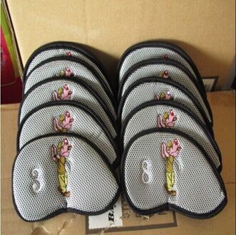9 Stks Golf Club Iron Putter Head Cover Set Nylon Bescherming Case-Grey