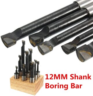 9 Stks/set 12Mm Duurzaam Schacht Kotterbaar Hardmetalen Boring Tool Voor 50Mm MT3-M12 Morse Taper Boring Bar draaibank Frezen