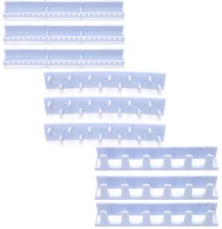 9 Stks/set Sieraden Display Opknoping Earring Ketting Ring Hanger Holder Rack Kleverige Haken Ornamenten Display nee.blauw houder