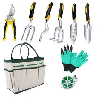 9 Stks/set Tuingereedschap En Bonsai Schop Gereedschap Set Tuin Schaar Met Handschoenen Hark Schop Cutter Tie Draad Tuinieren Tool kits