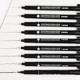 9 Stks/set Water-Proof Pigment Liner Neelde Tekening Pen Pigma Micron Kalligrafie Marker Pen Voor Schetsen School Animatie