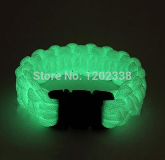 9 strengen glow in the dark met plastic gesp lichtgevende paracord armband
