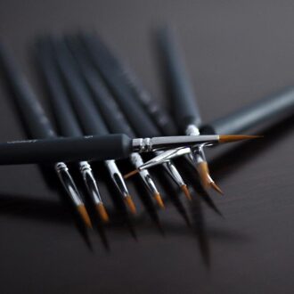 9 Stuks Borstel Pen Voor Geschetst Overzicht Lijnen Gouache Aquarel Verf Olieverf