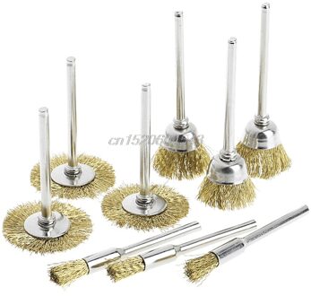 9 Stuks Stalen Borstel Draad Wiel Borstels Stiftslijper Rotary Tool Elektrische Tool Voor De Graveur R06 Rental &