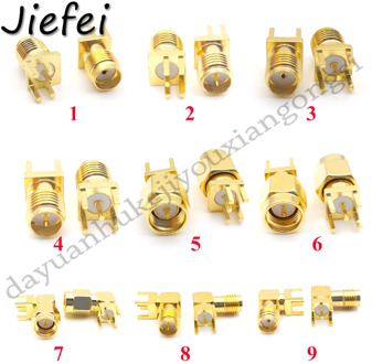 9 type ( RP ) SMA female or male plug Right Angle 90 DEGREE Edge PCB Mount connector RF adapter