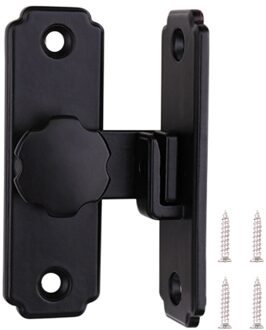 90 180 Graden Zwart Hasp Duurzaam Schuifpoort Roestvrij Stalen Gesp Installeren Hardware Slaapkamer Schuur Deur Lock Haakse