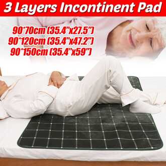 90*70Cm/90*150Cm Incontinentie Pad Hoge Absorberende Waterdicht Wasbaar Bed Pad Kids Volwassen Onderlegger herbruikbare Bed Pads 90X120cm