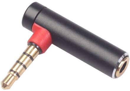 90 Graden Haaks 3.5Mm Man-vrouw Audio Converter Adapter Connector L Type Stereo Oortelefoon Microfoon Jack Plug
