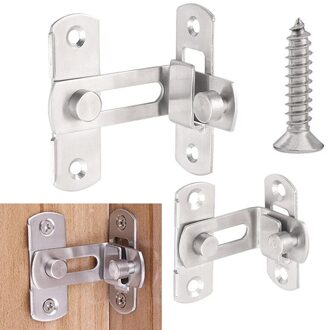 90 Graden Haakse Deur Klink Hasp Buigen Klink Barrel Bolt Met Schroeven Voor Deuren Gesp Bolt Sliding Lock