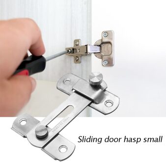 90 Graden Hasp Vergrendelingen Rvs Schuifdeur Keten Sloten Security Tools Hardware Window Kabinet Hotel Huis Huishouden Tool