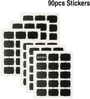 90 Pcs Keuken Label Stickers Waterdicht Potten Sticker Spice Sticker Organizer Opslag Flessen Krijtbord Labels Tag Muurstickers