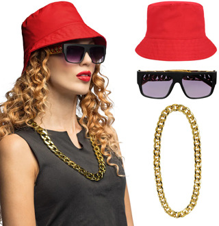 90's Hip Hop Accessoires Set Multikleur - Print