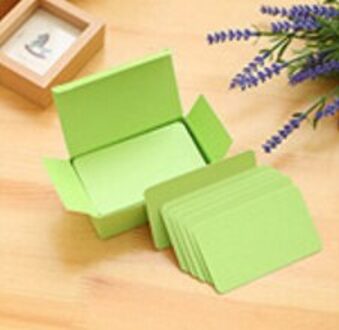 90 stks/pak Groen Blank DIY Wenskaart Graffiti Kleine Kaart Handgeschreven Papier Card Laat Bericht Woord Kaart