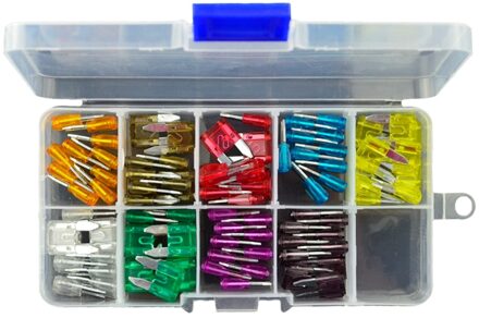90 Stks/partij Automotive Auto Motorfiets Blade Zekering Kit Assortiment Zekeringen 5A 7.5A 10A 15A 20A 25A 30A 35A 40A