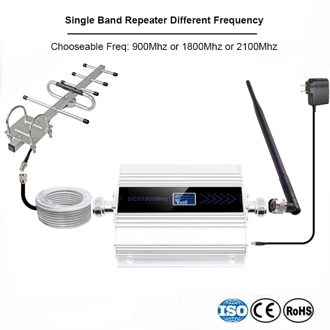 900 1800 2100 Gsm Repeater 2G 3G 4G Cellulaire Signaal Versterker Lte 4G Dcs Cellulaire Versterker gsm Mobiele Signaal Booster Repeater 2100Mhz band 1